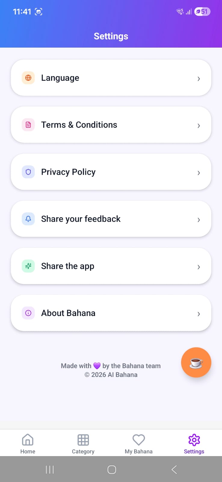 SettingsListScreen screenshot